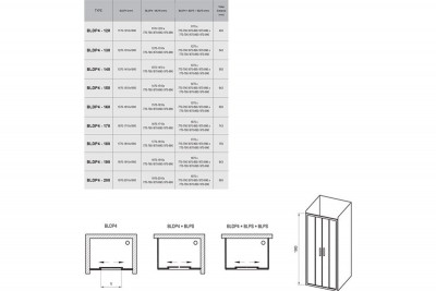 RAVAK Blix 0YVG0C00Z1 душевая дверь раздвижная BLDP4-120 блестящий/транспарент/стекло