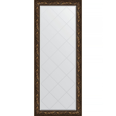 Зеркало напольное Evoform ExclusiveG Floor 203х84 BY 6326 с гравировкой в багетной раме Византия бронза 99 мм