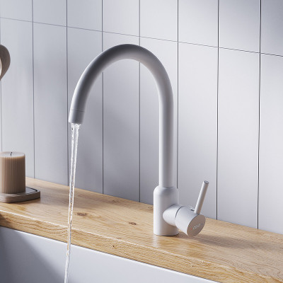 Кухонный смеситель Dorff Logic D3007033 белый