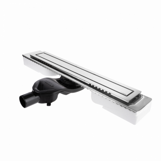 Желоб BERGES водосток TOP Stark 800, хром глянец, S-сифон D50 H60 боковой