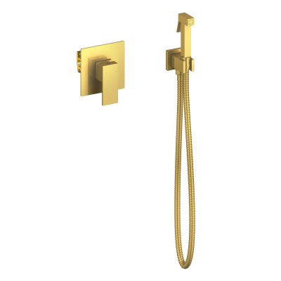 Смеситель встроенный с гигиеническим душем Timo Selene 2089/17SM (золото матовое)