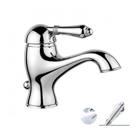 Nicolazzi Classica 3402 CR 33 смеситель для раковины с д/к, хром/ручка Cristallo