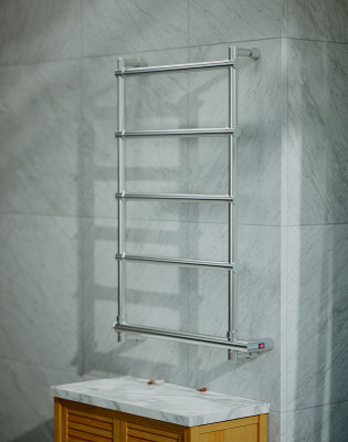 Электрический полотенцесушитель Margaroli Sole 570x834мм лесенка латунь хром (5424705CRNB)