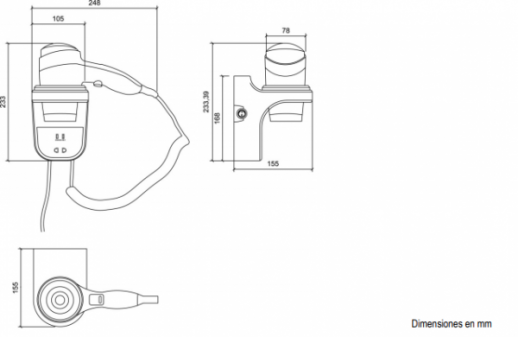 Фен для волос NOFER HOTELline 02012.W настенный 2200 W с розеткой, белый