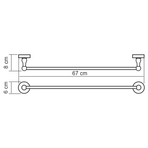 WasserKRAFT Diemel K-2230 полотенцедержатель, хром