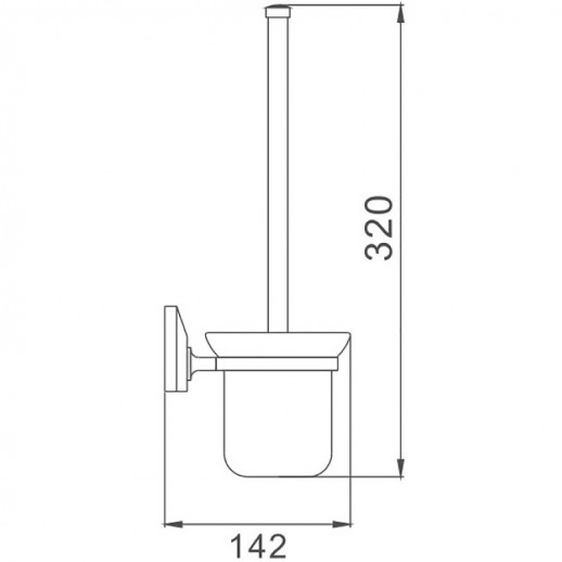 Ершик для унитаза Haiba HB1610 (металл стекло) хром