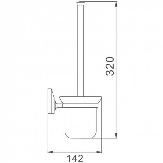 Ершик для унитаза Haiba HB1610 (металл стекло) хром