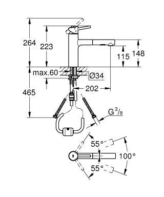 Смеситель для кухни GROHE Concetto, хром (30273001)