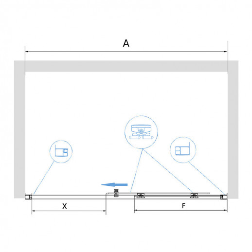 Душевая дверь RGW Passage PA-14 180 41081418-11 прозрачная профиль хром