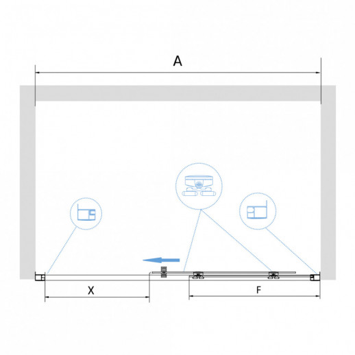 Душевая дверь RGW Passage PA-14 180 41081418-11 прозрачная профиль хром