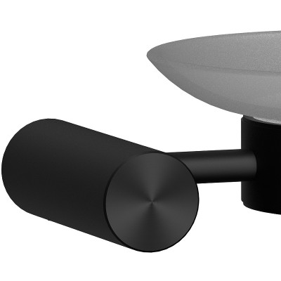 Мыльница Raiber Graceful RPB-80008 черная матовая настенная латунь / стекло