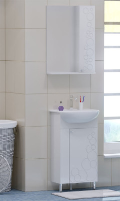 Зеркало со шкафом Corozo Орфей 50 SD-00000299 белое прямоугольное