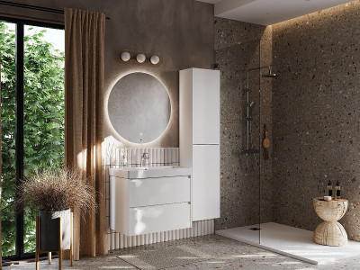 Шкаф пенал в ванную Roca Ona 40 A857635509 подвесной белый матовый