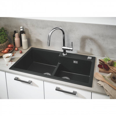 Смеситель для кухонной мойки GROHE Minta с вытяжным душем, C-образный излив, хром (32321002)