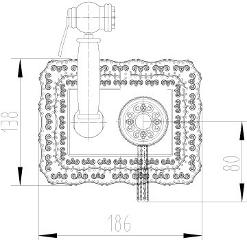 Смеситель гигиенический душ ZORG Antic (A 116 BD-BR), рычажный, ретро стиль