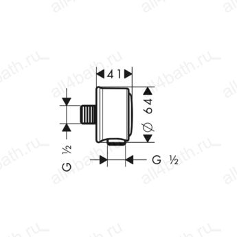 HANSGROHE 16884820 Fixfit шланговое подсоединение