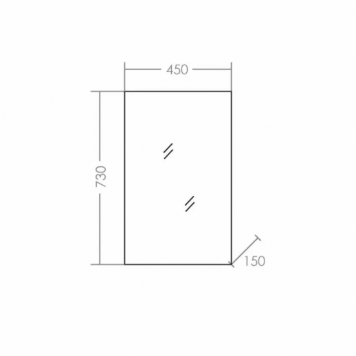 Зеркальный шкаф СаНта "Стандарт-45"