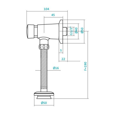 Santek GALA 1WH302089 кран для писсуара  нажимной
