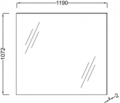 Высокое зеркало 119 см, Jacob Delafon STRUKTURA (EB1211-NF)