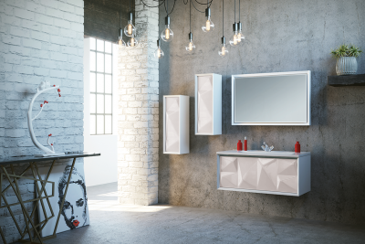 Тумба под раковину Marka One Romb 90П 1в.я. White 450х900х450 (У67847)