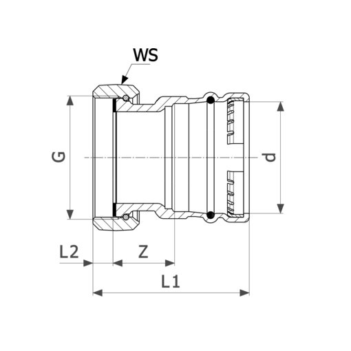 Viega Муфта с накидной гайкой пресс-В 76.1 х 3" плоское уплотнение бронза Sanpress SC-Contur, шт