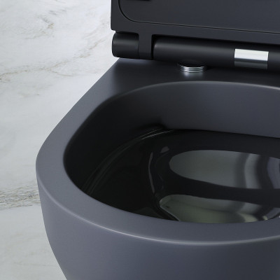 Унитаз AM.PM Spirit V2.0 C701700MBSC подвесной Черный матовый сиденье микролифт