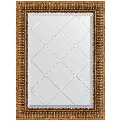Зеркало настенное Evoform ExclusiveG 90х67 BY 4111 с гравировкой в багетной раме Бронзовый акведук 93 мм