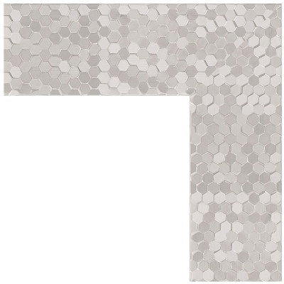 Зеркало настенное Evoform Definite 146х56 BY 3115 в багетной раме Соты алюминий 70 мм