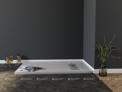 Душевой поддон Aquanet Delight 120х80 серый прямоугольный (00258883)