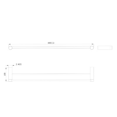 Полотенцедержатель Raiber RP-80002, хром