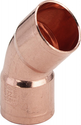 Отвод Viega ВВ 45 градусов под пайку 10 мм, из меди (110420)