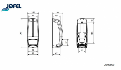 Дозатор для жидкого мыла Jofel Azur-smart АС96000