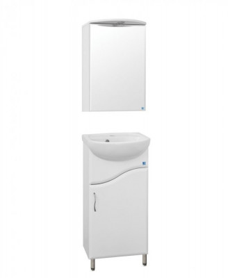 Тумба Style Line Эко Волна №2 40 (ЛС-00000093) с раковиной, белая 