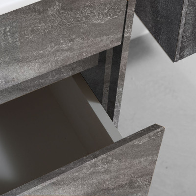 Тумба под раковину Vincea Chiara 600 подвесная 1 ящик soft-close, G.Stone VMC-2C600GS