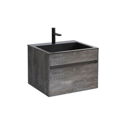 Тумба под раковину Vincea Chiara 600 подвесная 1 ящик soft-close, G.Stone VMC-2C600GS