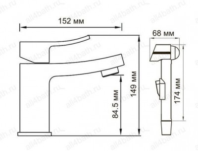 WasserKRAFT Aller 1068 cмеситель для раковины