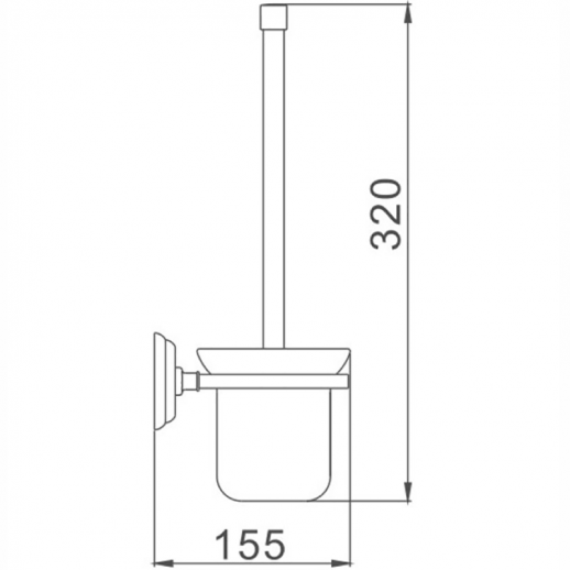 Ершик для унитаза Haiba HB1510 (латунь стекло) хром