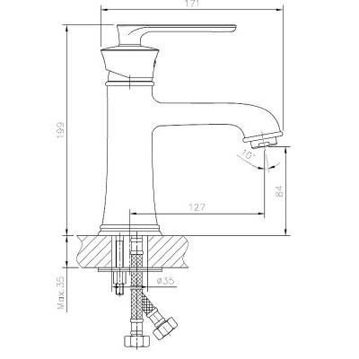 Смеситель для раковины Haiba HB10181 (латунь) хром