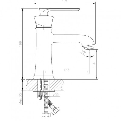 Смеситель для раковины Haiba HB10181 (латунь) хром