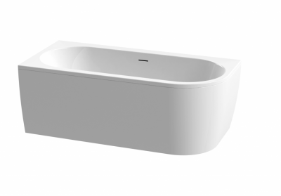 Акриловая ванна угловая левосторонняя белая фронтальная панель CEZARES SLIM CORNER-180-80-60-L-W37-SET, белый