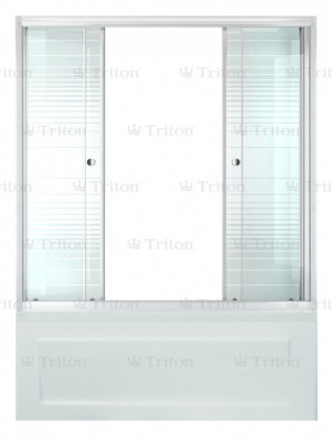 Душевая штора Triton Полосы Щ0000025981, стекло 150 см
