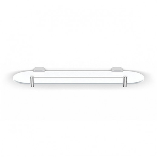 Langberger Lugano 24051G полка стекло овальная 45 см, хром