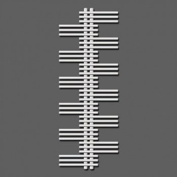 Zehnder Yucca YSE 50-130 полотенцесушитель электрический, нержавеющая сталь, белый, 134см x 50см