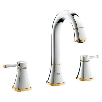 Grohe Grandera 20389IG0 смеситель на раковину с д/к, хром/золото