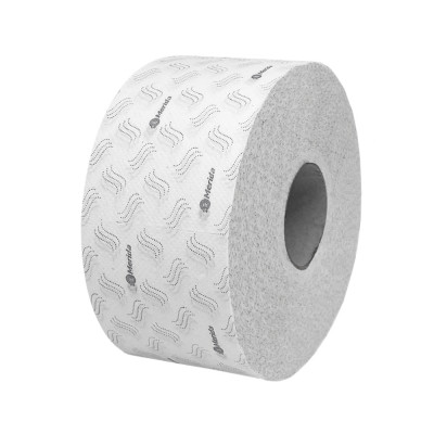 Бумага туалетная 2-слойная белая, с серым рисунком TOP+ PRINT MINI GREY ⌀19 (12х170м.) MERIDA TB2405