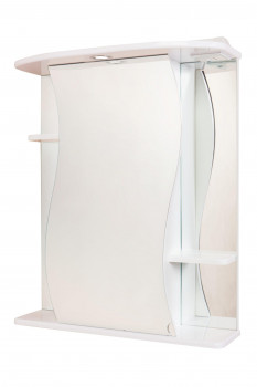 Зеркальный шкафчик Onika Лилия 55 белый, левый, с подсветкой (205518)
