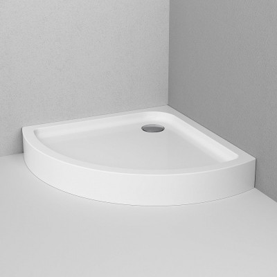 Акриловый поддон для душа AM.PM Like Solo Slide 90х90 W83T-315-090W Белый четверть круга