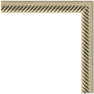 Зеркало настенное Evoform Definite 138х48 BY 0708 в багетной раме Витое серебро 28 мм