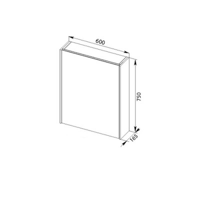 Aquanet Латина 60 00179942 зеркало, белый