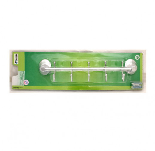 Fixsen Europa FX-21805-5 планка 5 крючков, хром